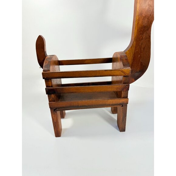 Reindeer Basket Vintage Handmade Wooden Rudolph Holiday Pinecone Ornaments or Pl - Picture 11 of 16